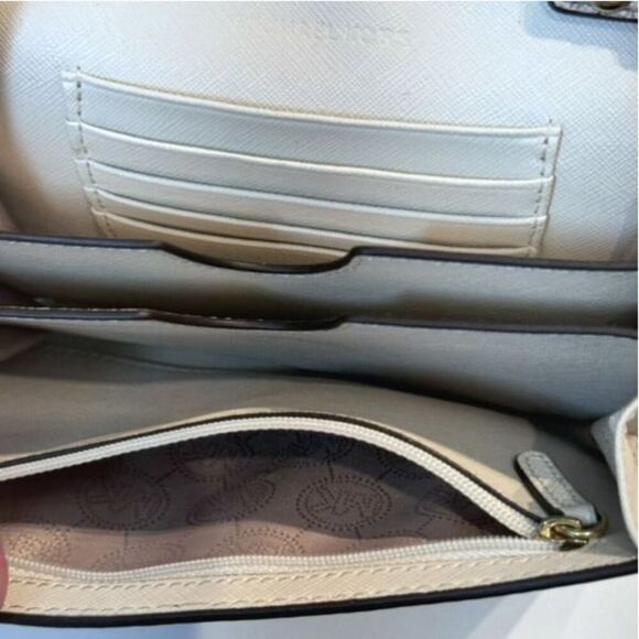 Michael Kors Jet Set Travel Crossbody Phone Handbag Snakeskin Embossed Leather - Picture 12 of 14